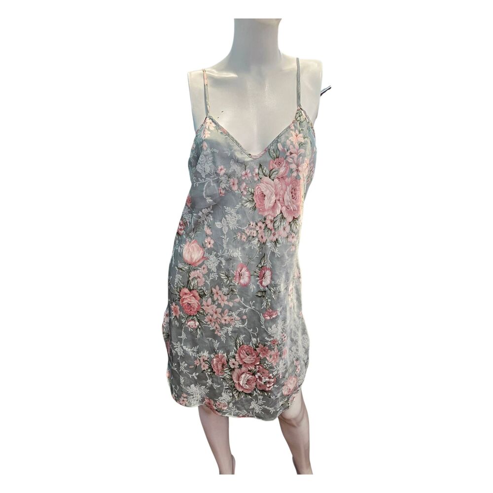 Intimate Affair Floral Lingerie Nightgown Womens Large Vintage 90's